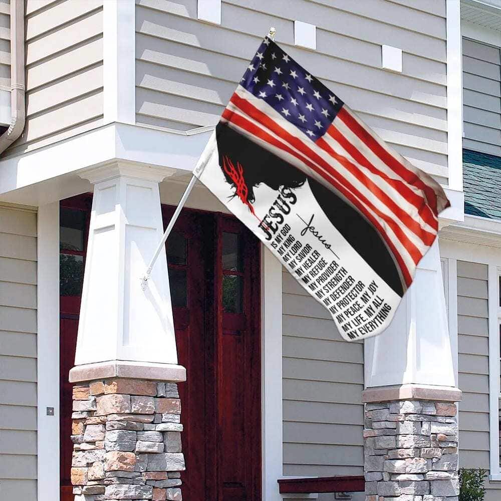 Jesus Is My God Christian Religious US Flag Garden Flag Jesus Is My God Christian Religious US Flag Garden Flag