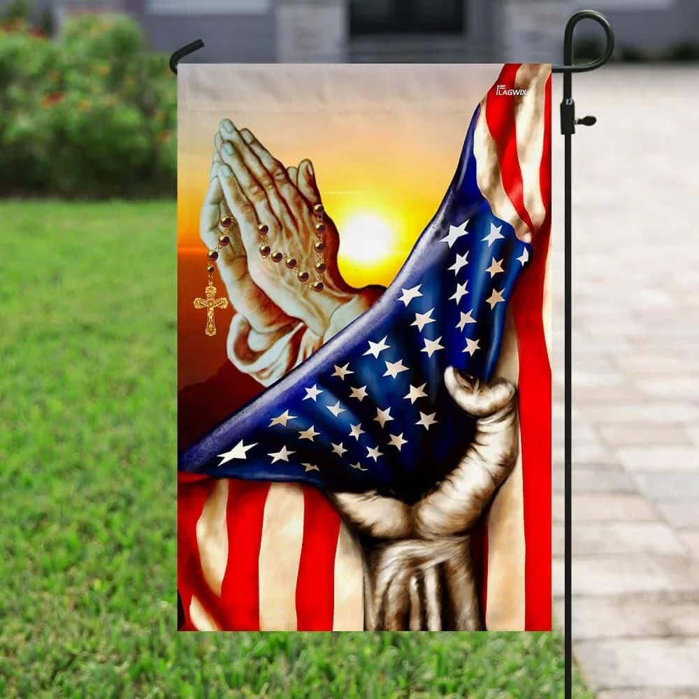 Jesus In America Patriot Christian Religious Garden Flag Jesus In America Patriot Christian Religious Garden Flag