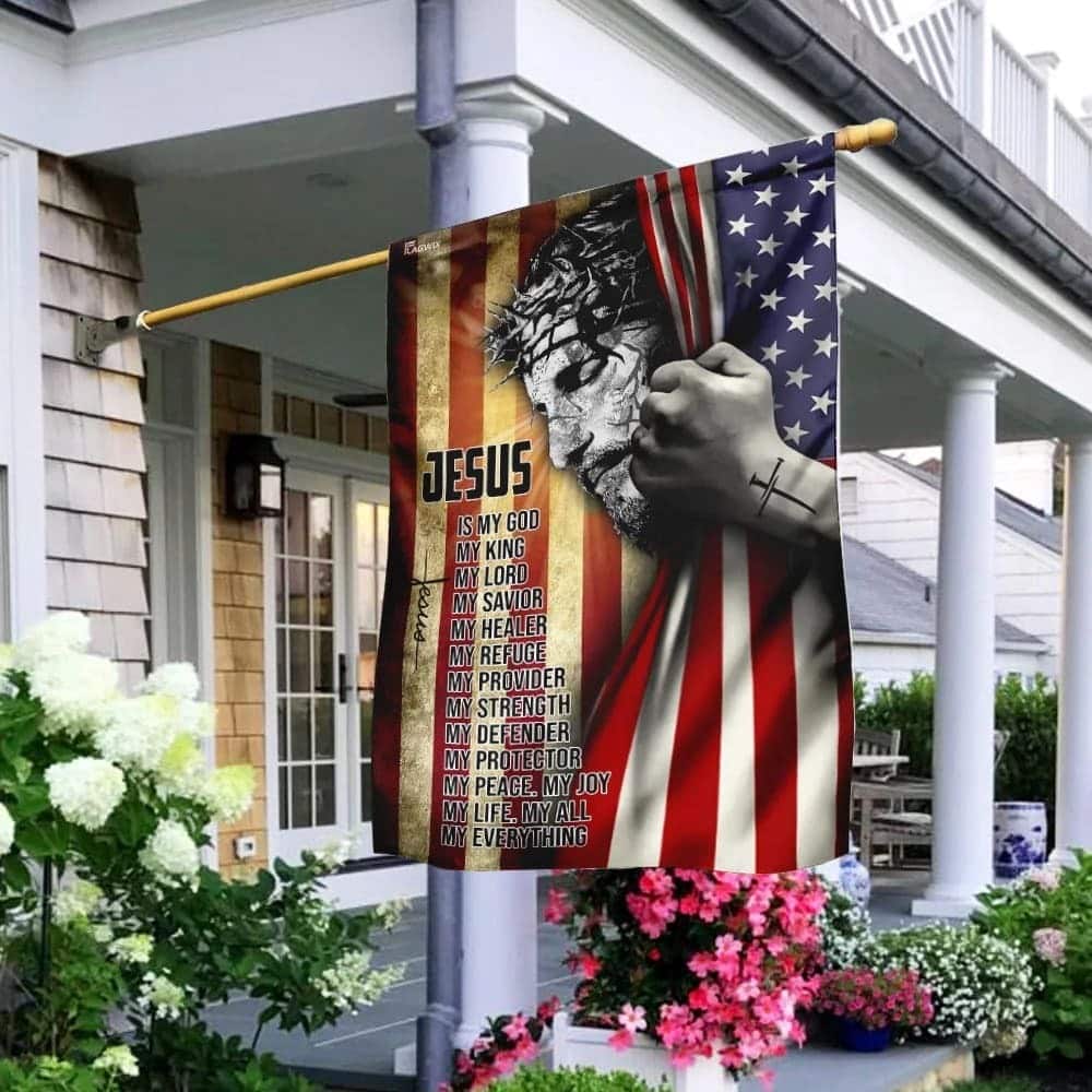 Jesus Is My God Christian Religious Garden Flag