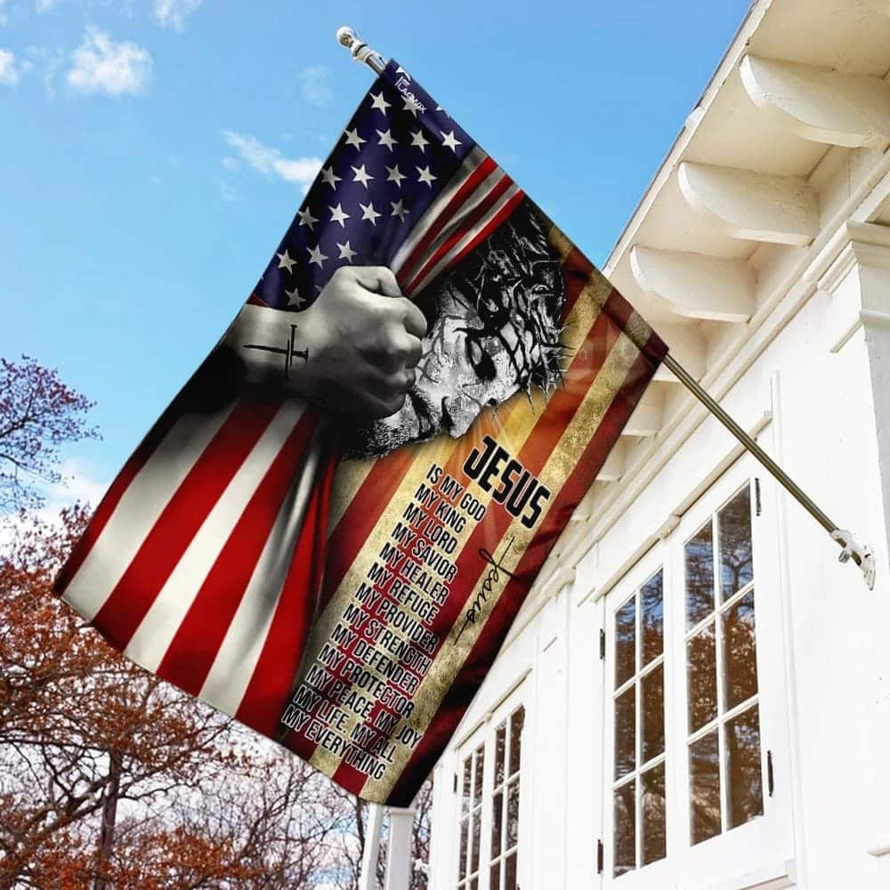 Jesus Is My God Christian Religious Garden Flag Jesus Is My God Christian Religious Garden Flag