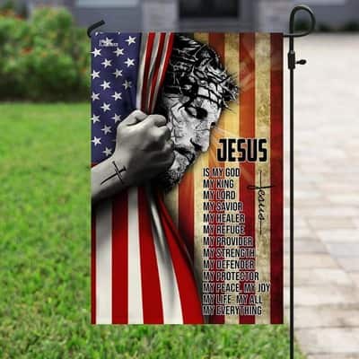Jesus Is My God Christian Religious Garden Flag
