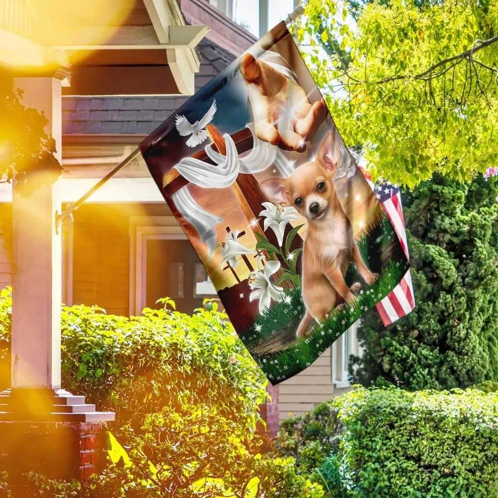 Jesus Is My Savior Chihuahua Is My Therapy Dog And Jesus Chihuahua Christian Religious Garden Flag Jesus Is My Savior Chihuahua Is My Therapy Dog And Jesus Chihuahua Christian Religious Garden Flag