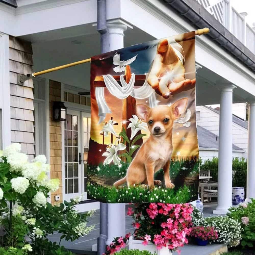 Jesus Is My Savior Chihuahua Is My Therapy Dog And Jesus Chihuahua Christian Religious Garden Flag Jesus Is My Savior Chihuahua Is My Therapy Dog And Jesus Chihuahua Christian Religious Garden Flag