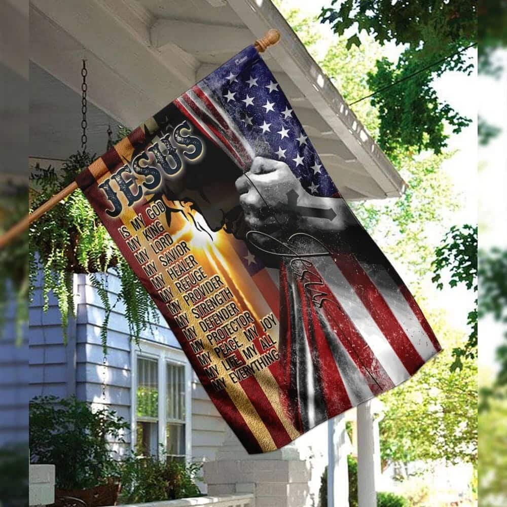 Jesus Is My Life Christian Religious Garden Flag Jesus Is My Life Christian Religious Garden Flag