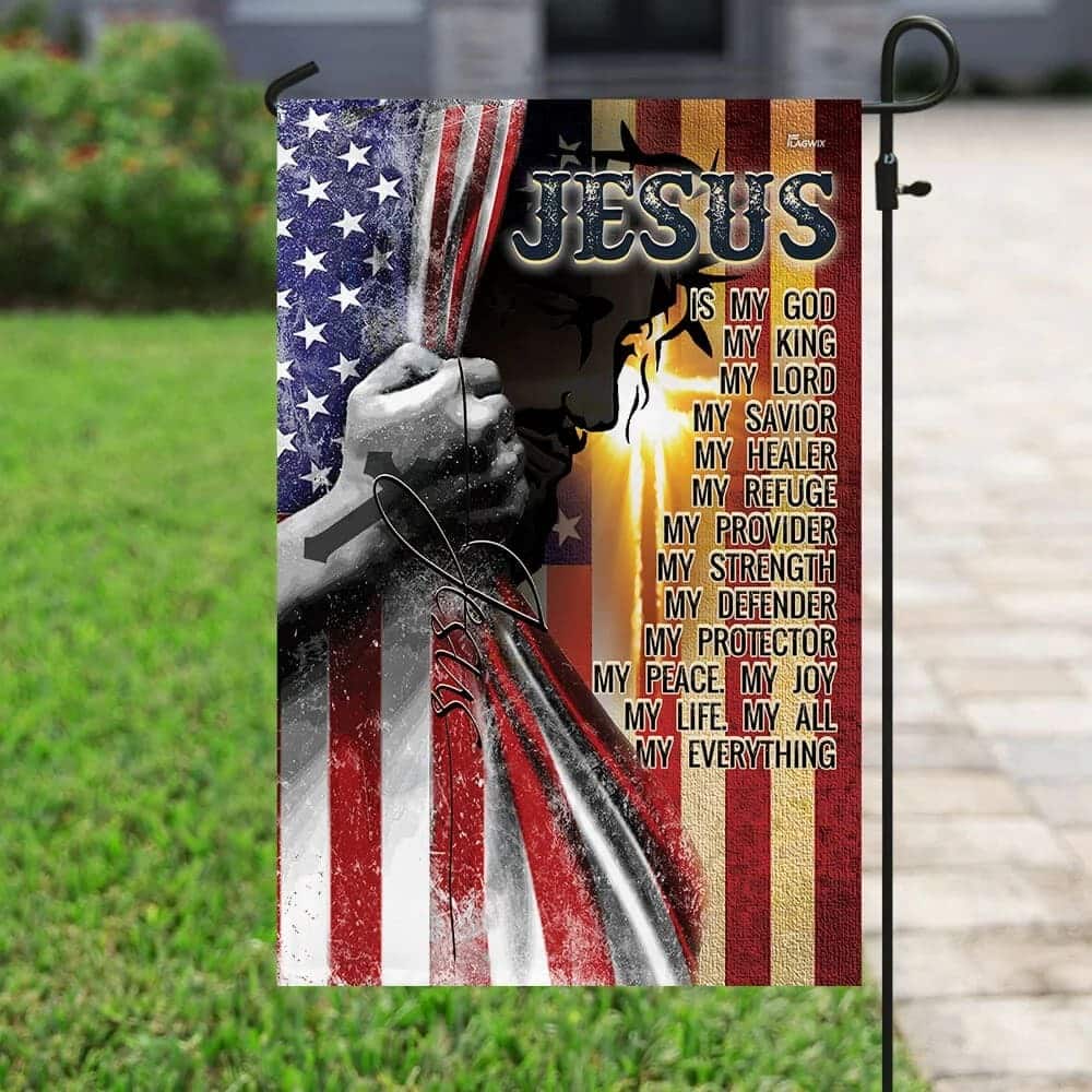 Jesus Is My Life Christian Religious Garden Flag Jesus Is My Life Christian Religious Garden Flag