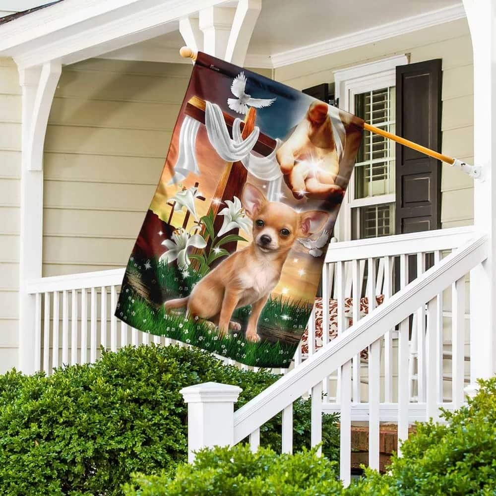 Jesus Is My Savior Chihuahua Is My Therapy Dog And Jesus Chihuahua Christian Religious Garden Flag Jesus Is My Savior Chihuahua Is My Therapy Dog And Jesus Chihuahua Christian Religious Garden Flag