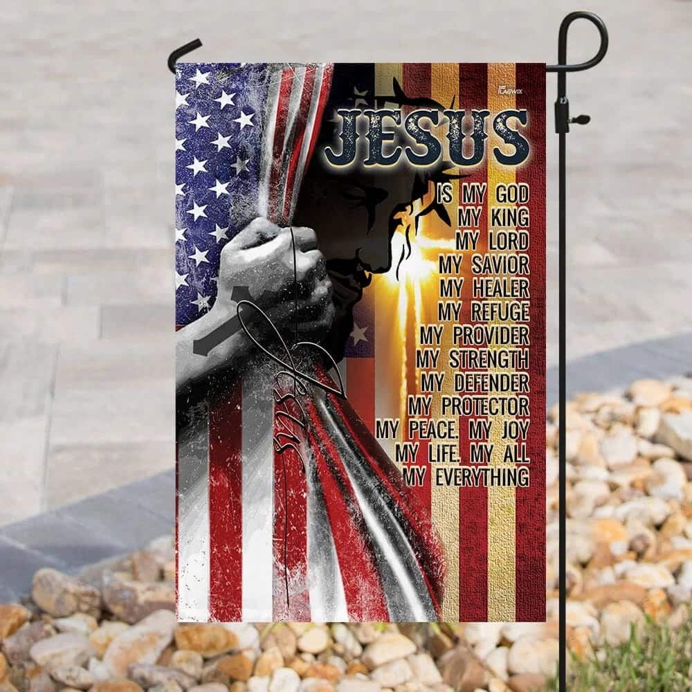 Jesus Is My Life Christian Religious Garden Flag Jesus Is My Life Christian Religious Garden Flag