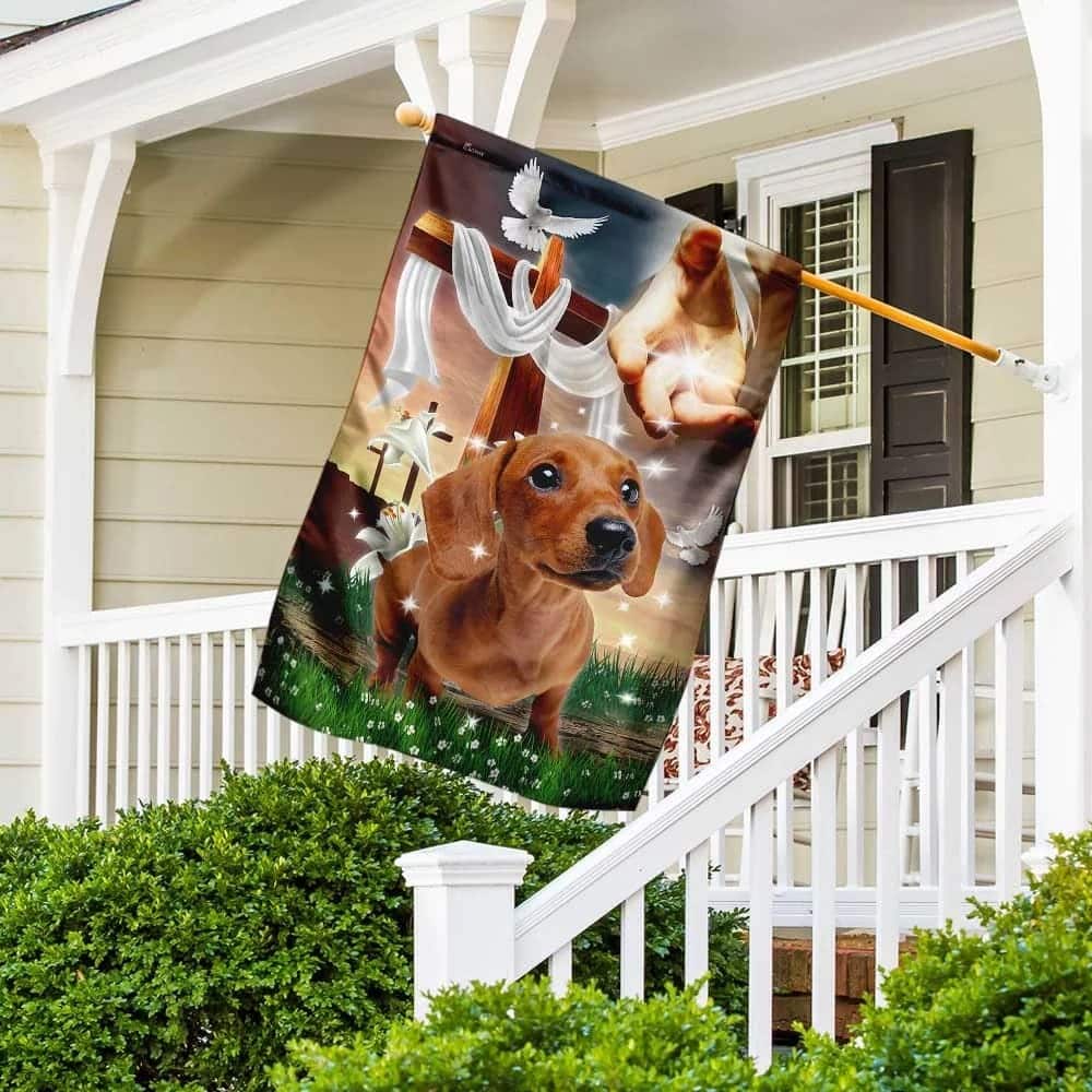 Jesus Is My Savior Dachshund Is My Therapy Christian Religious Garden Flag Jesus Is My Savior Dachshund Is My Therapy Christian Religious Garden Flag