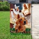 Jesus Is My Savior Dachshund Is My Therapy Christian Religious Garden Flag