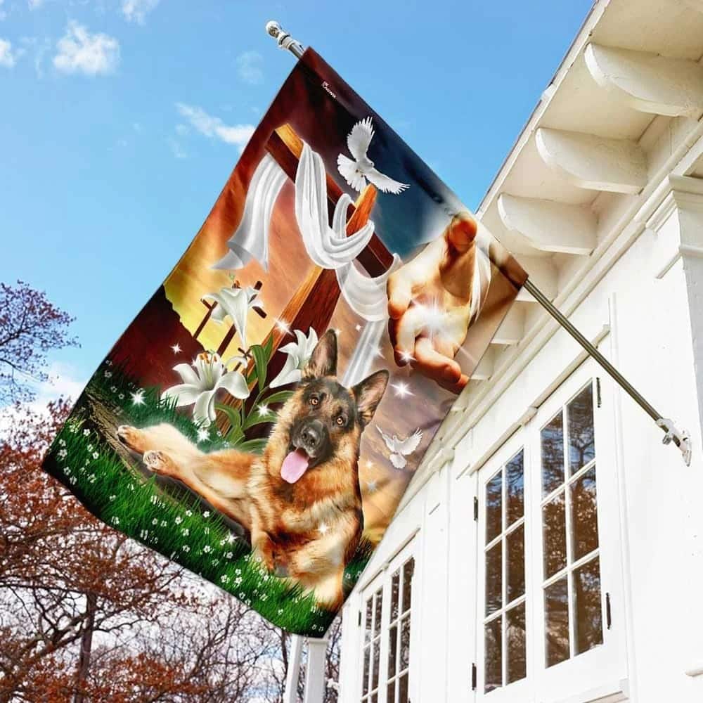Jesus Is My Savior German Shepherd Is My Therapy Christian Religious Garden Flag Jesus Is My Savior German Shepherd Is My Therapy Christian Religious Garden Flag