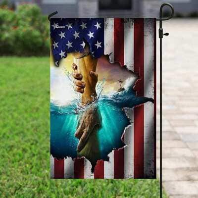 Jesus Hand Saves Christian Religious Garden Flag Jesus Hand Saves Christian Religious Garden Flag