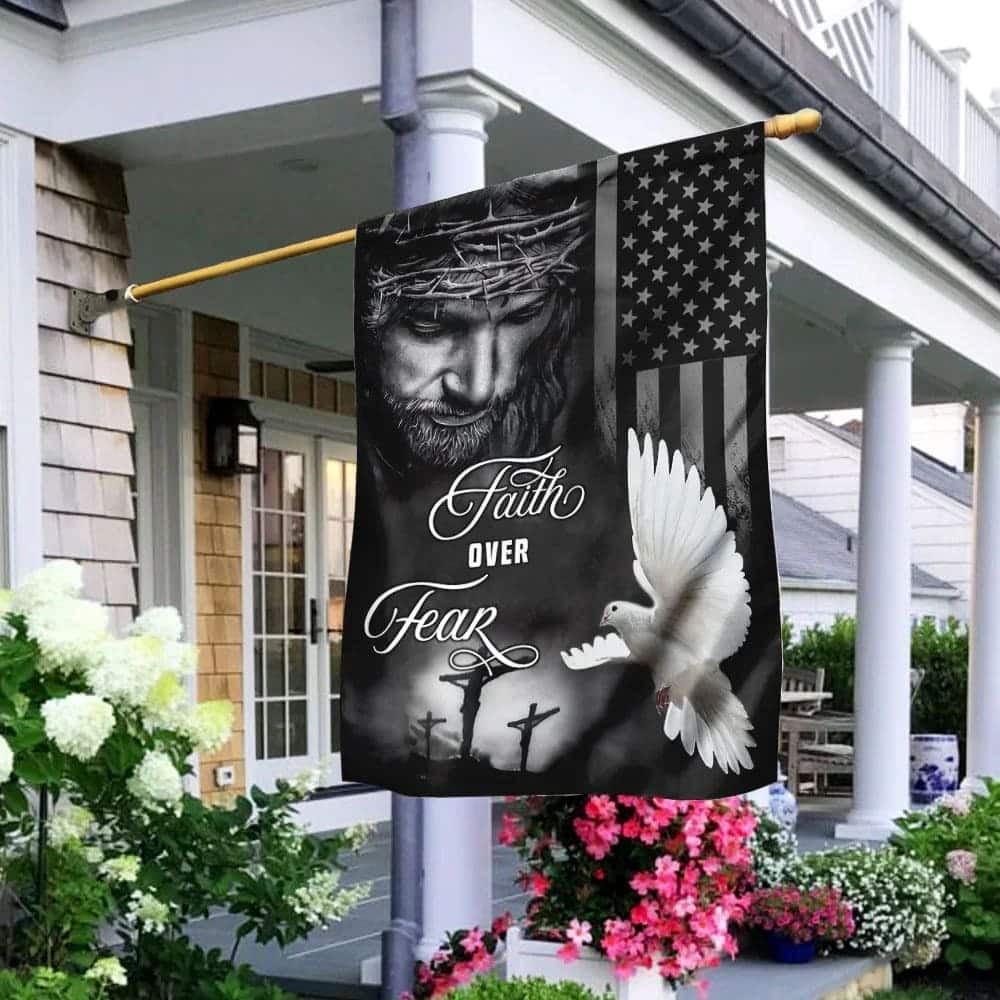 Jesus Faith Over Fear Holy Spirit Christian Religious Garden Flag Jesus Faith Over Fear Holy Spirit Christian Religious Garden Flag