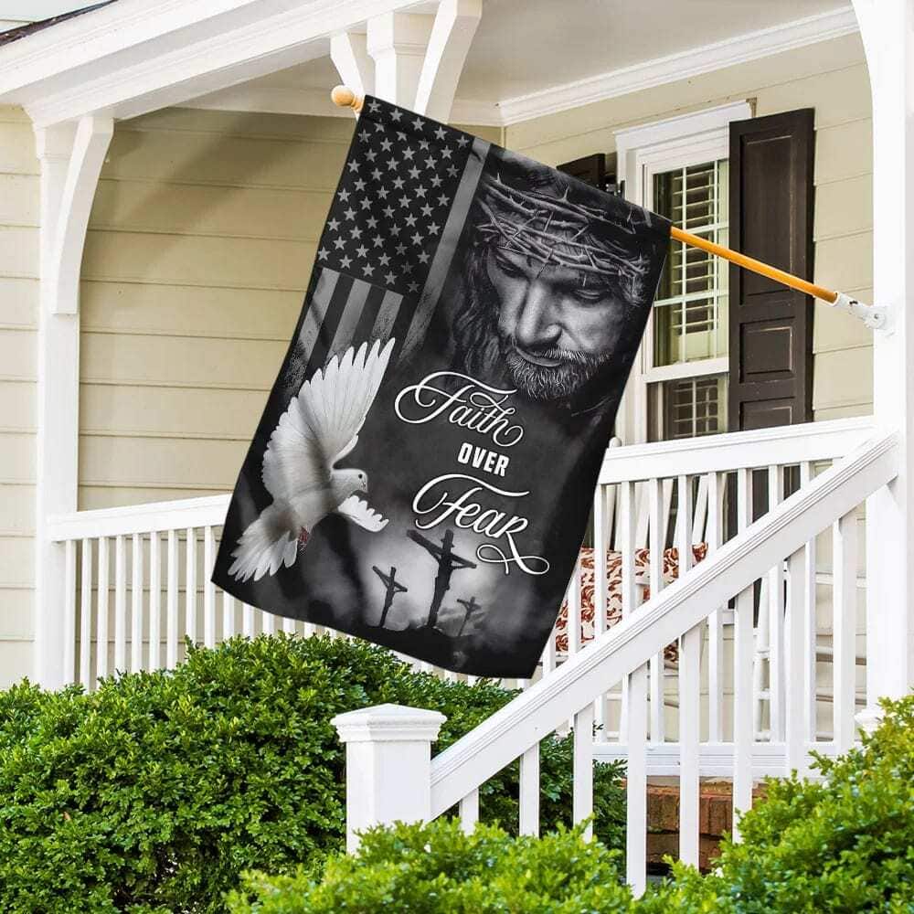 Jesus Faith Over Fear Holy Spirit Christian Religious Garden Flag Jesus Faith Over Fear Holy Spirit Christian Religious Garden Flag