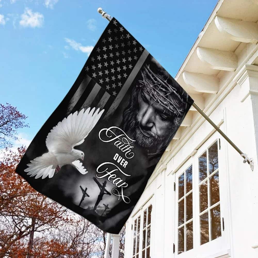 Jesus Faith Over Fear Holy Spirit Christian Religious Garden Flag Jesus Faith Over Fear Holy Spirit Christian Religious Garden Flag