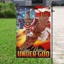 Jesus Cross One Nation Under God Eagle Christian Religious Garden Flag