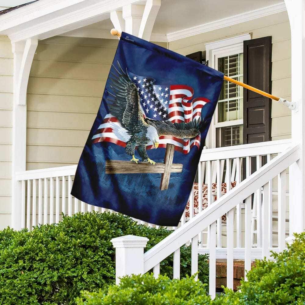 Jesus Cross American Eagle Christian Religious Garden Flag Jesus Cross American Eagle Christian Religious Garden Flag
