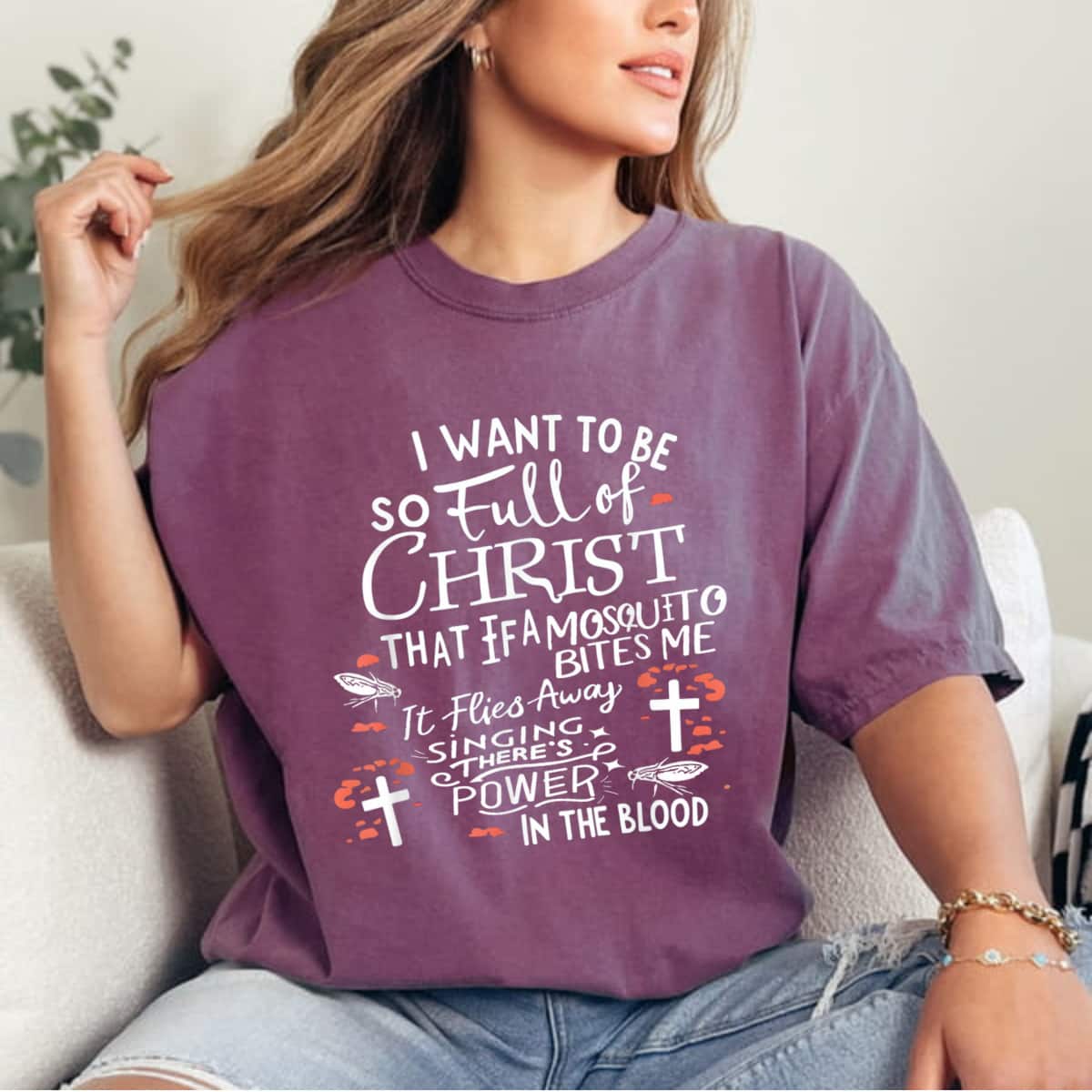 Funny Christian Power In The Blood T-Shirt Funny Christian Power In The Blood T-Shirt