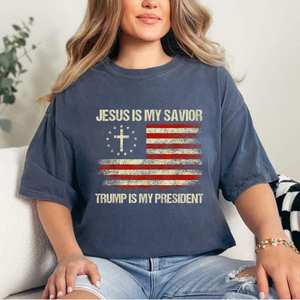 Christian Jesus Is My Savior Trump Is My President T-Shirt Christian Jesus Is My Savior Trump Is My President T-Shirt