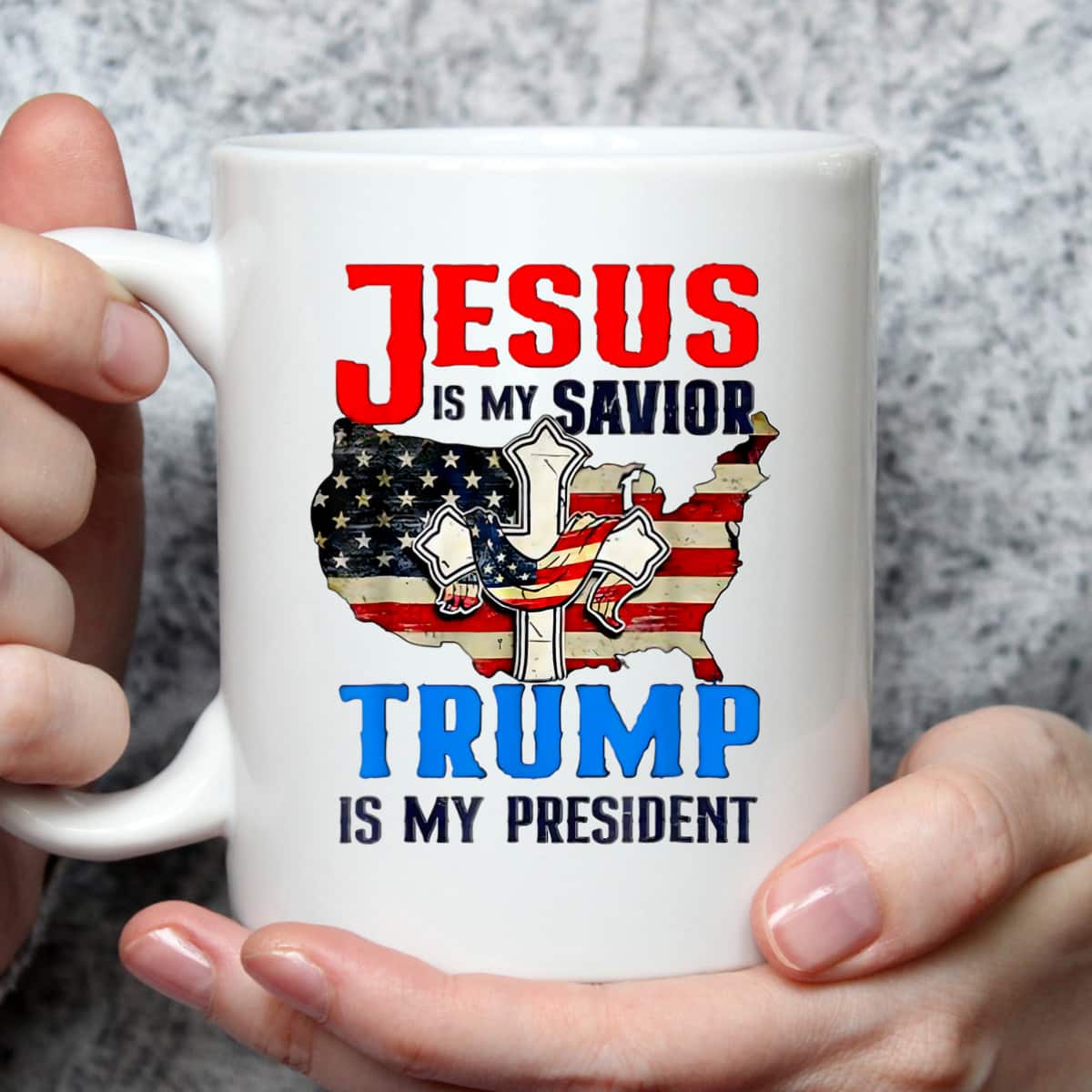 Jesus Is My Savior Trump Is My President US Flag T-Shirt