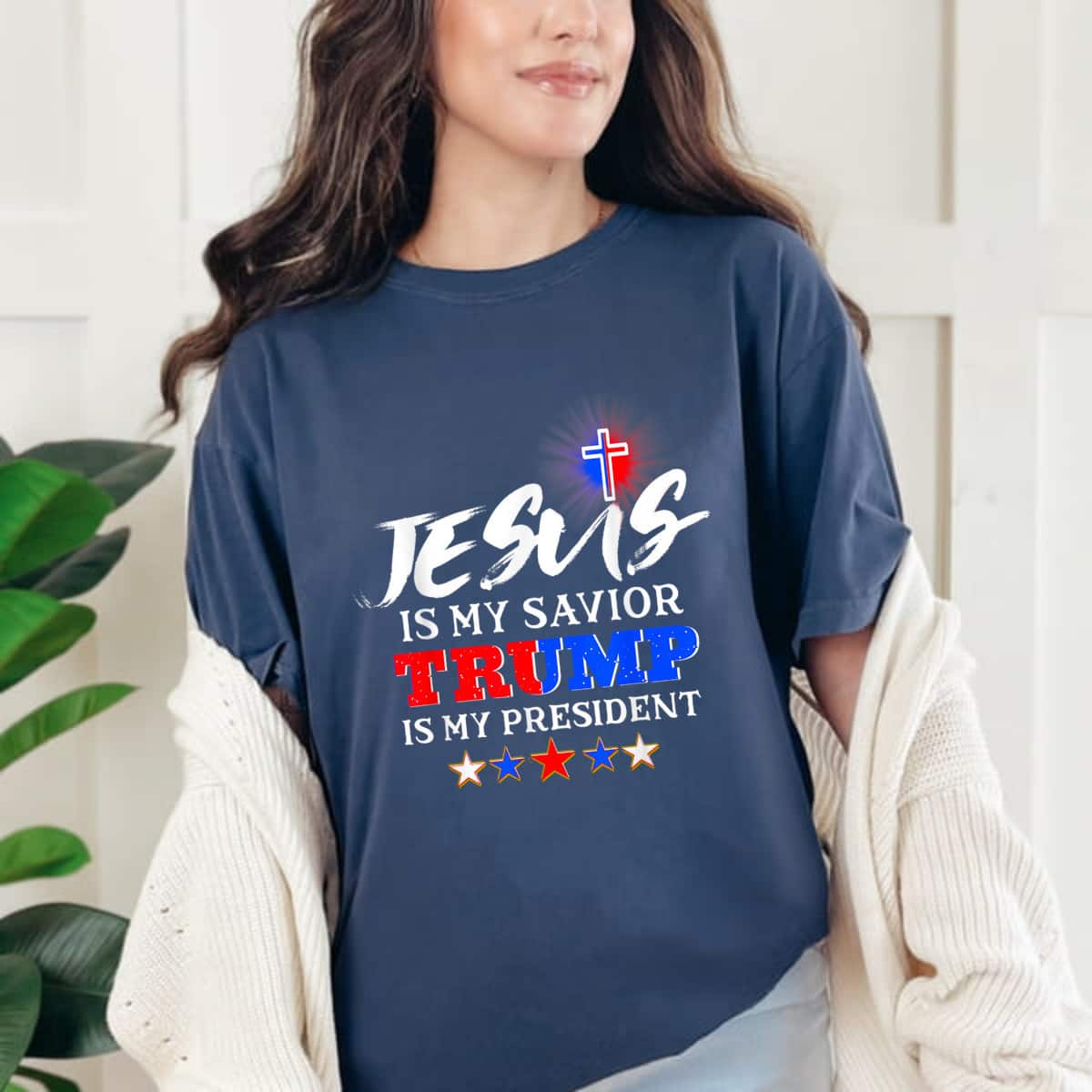 Jesus Is My Savior Trump Is My President Christian T-Shirt Jesus Is My Savior Trump Is My President Christian T-Shirt