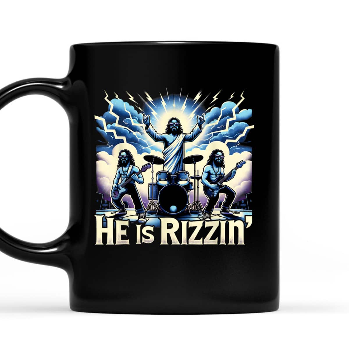 He Is Rizzin' Christian Band Jesus Has Rizzen Happy Funny T-Shirt He Is Rizzin' Christian Band Jesus Has Rizzen Happy Funny T-Shirt