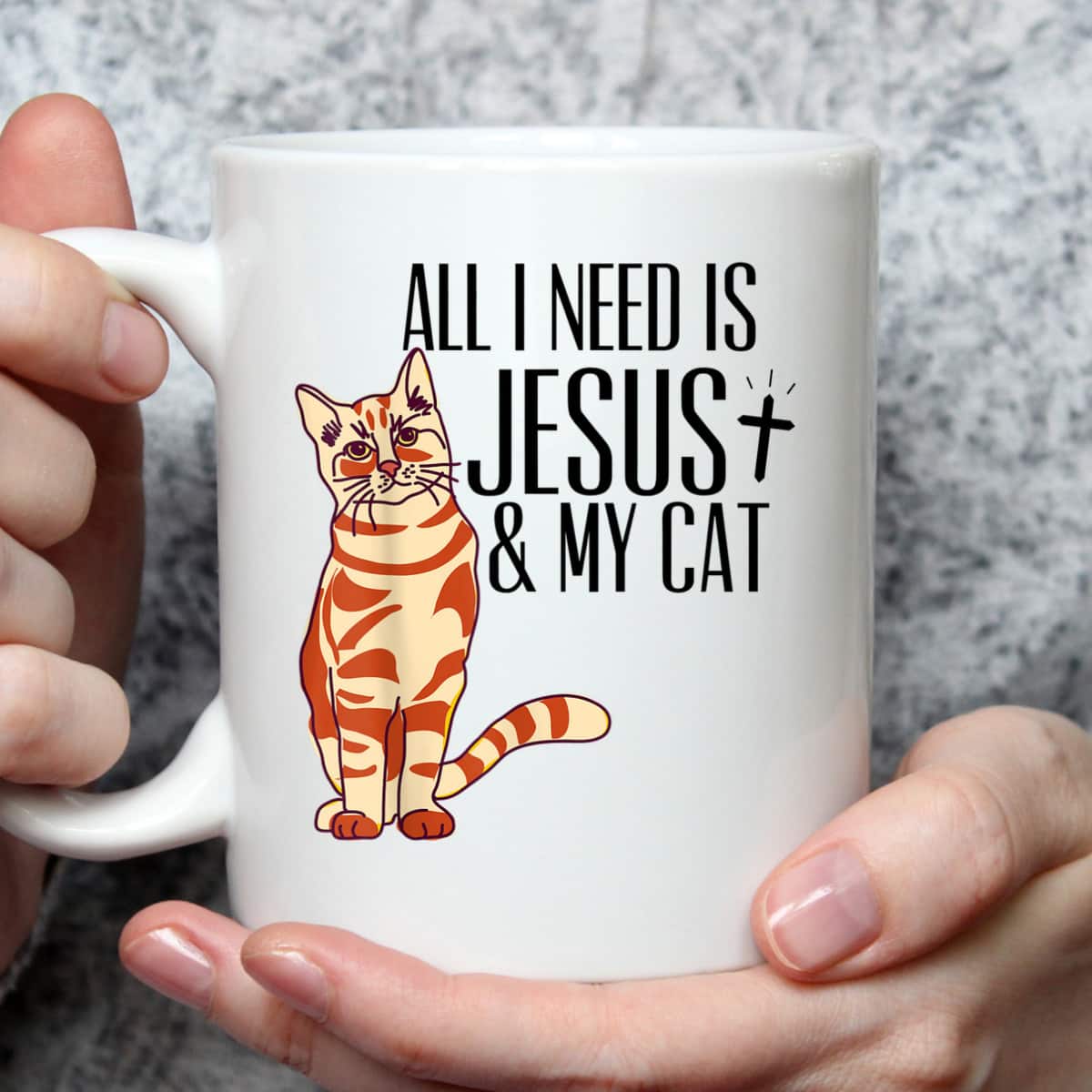 Christian Religious All I Need Is Jesus And My Cat T-Shirt Christian Religious All I Need Is Jesus And My Cat T-Shirt