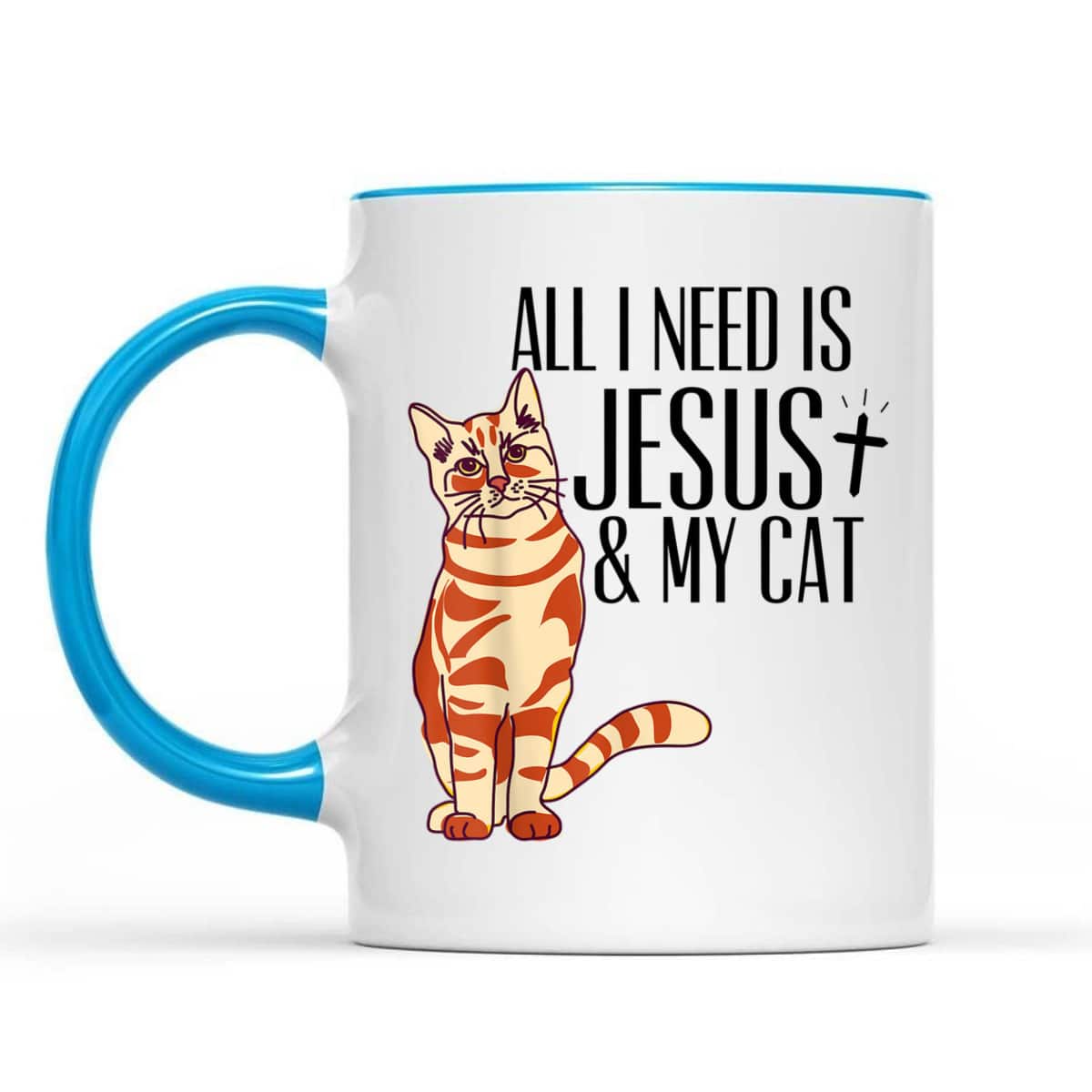 Christian Religious All I Need Is Jesus And My Cat T-Shirt