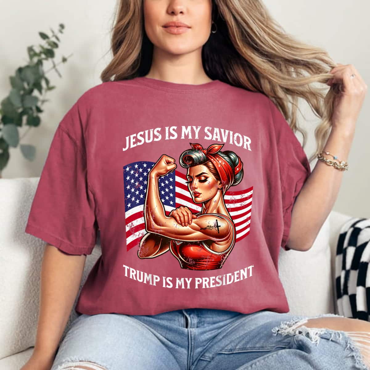 Jesus Is My Savior Trump Is My President USA Patriots T-Shirt Jesus Is My Savior Trump Is My President USA Patriots T-Shirt