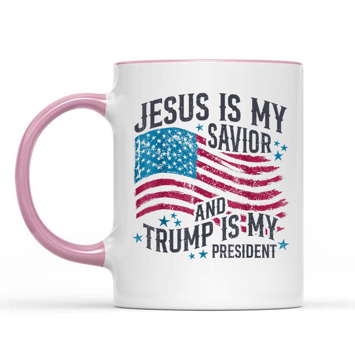Jesus Is My Savior Trump Is My President American USA Flag T-Shirt