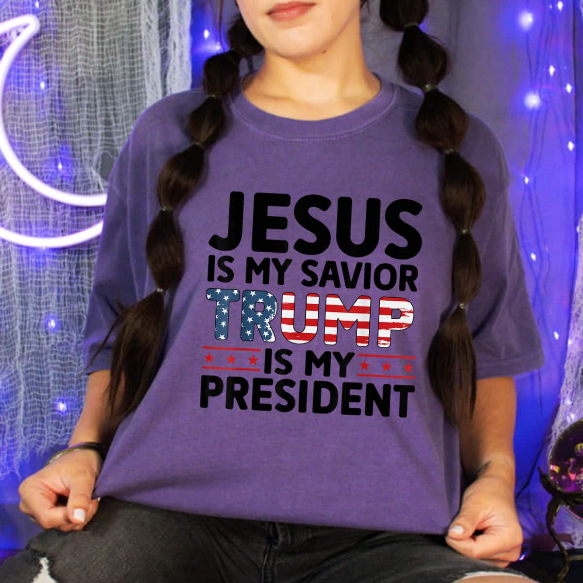 Trump 2024 President Jesus Savior Presidential Election T-Shirt Trump 2024 President Jesus Savior Presidential Election T-Shirt