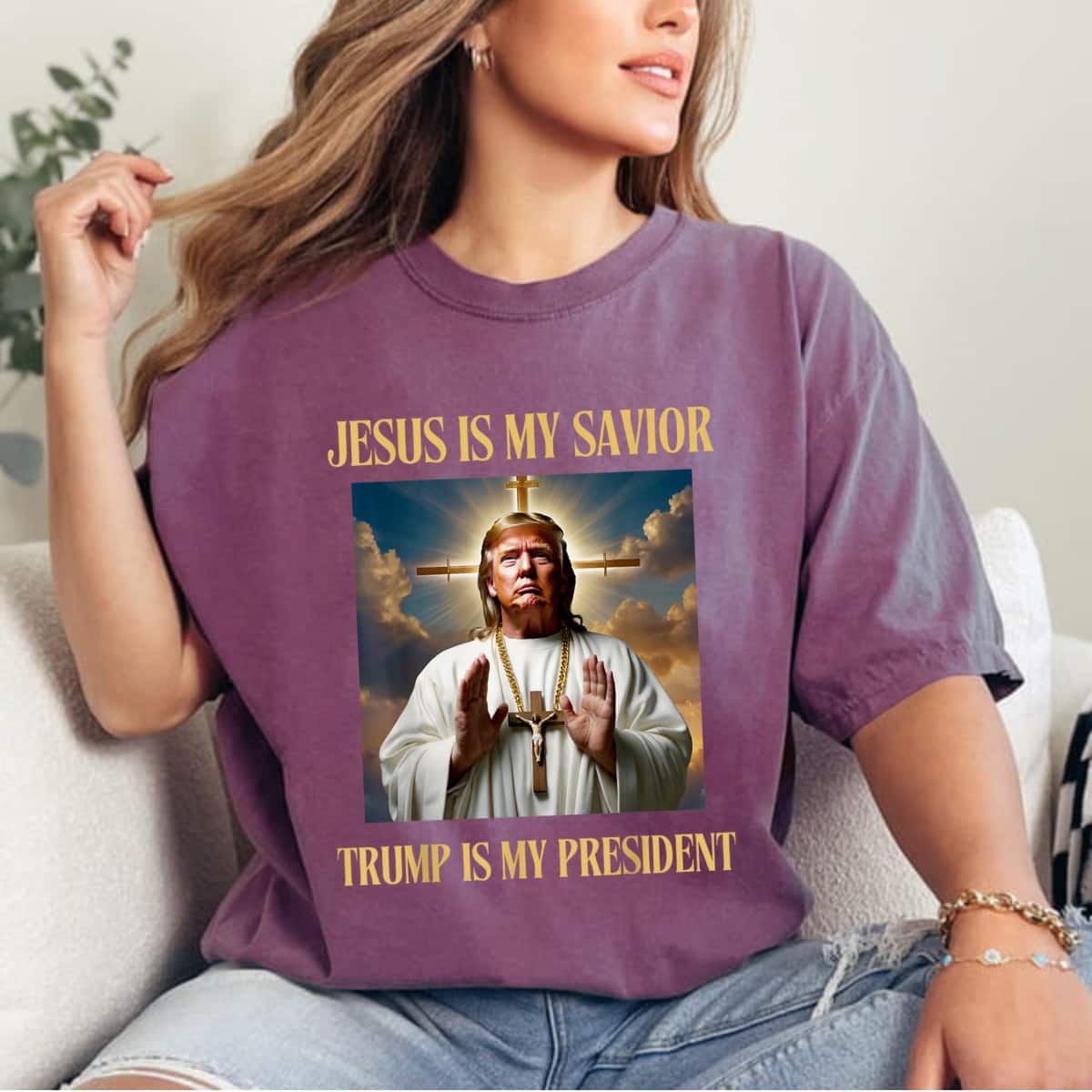 Jesus Is My Savior Trump Is My President T-Shirt Jesus Is My Savior Trump Is My President T-Shirt