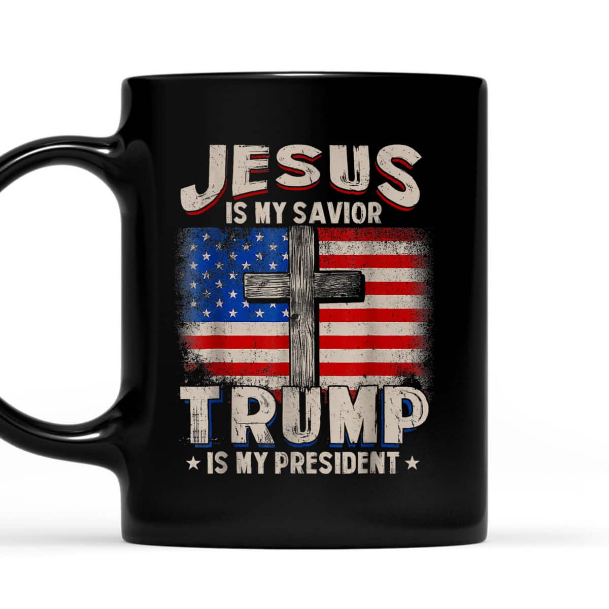 Christian Cross Jesus Is My Savior Trump Is My President Trump 2024 USA Flag T-Shirt Christian Cross Jesus Is My Savior Trump Is My President Trump 2024 USA Flag T-Shirt