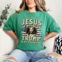 Jesus Is My Savior Trump Is My President American Flag Cross T-Shirt