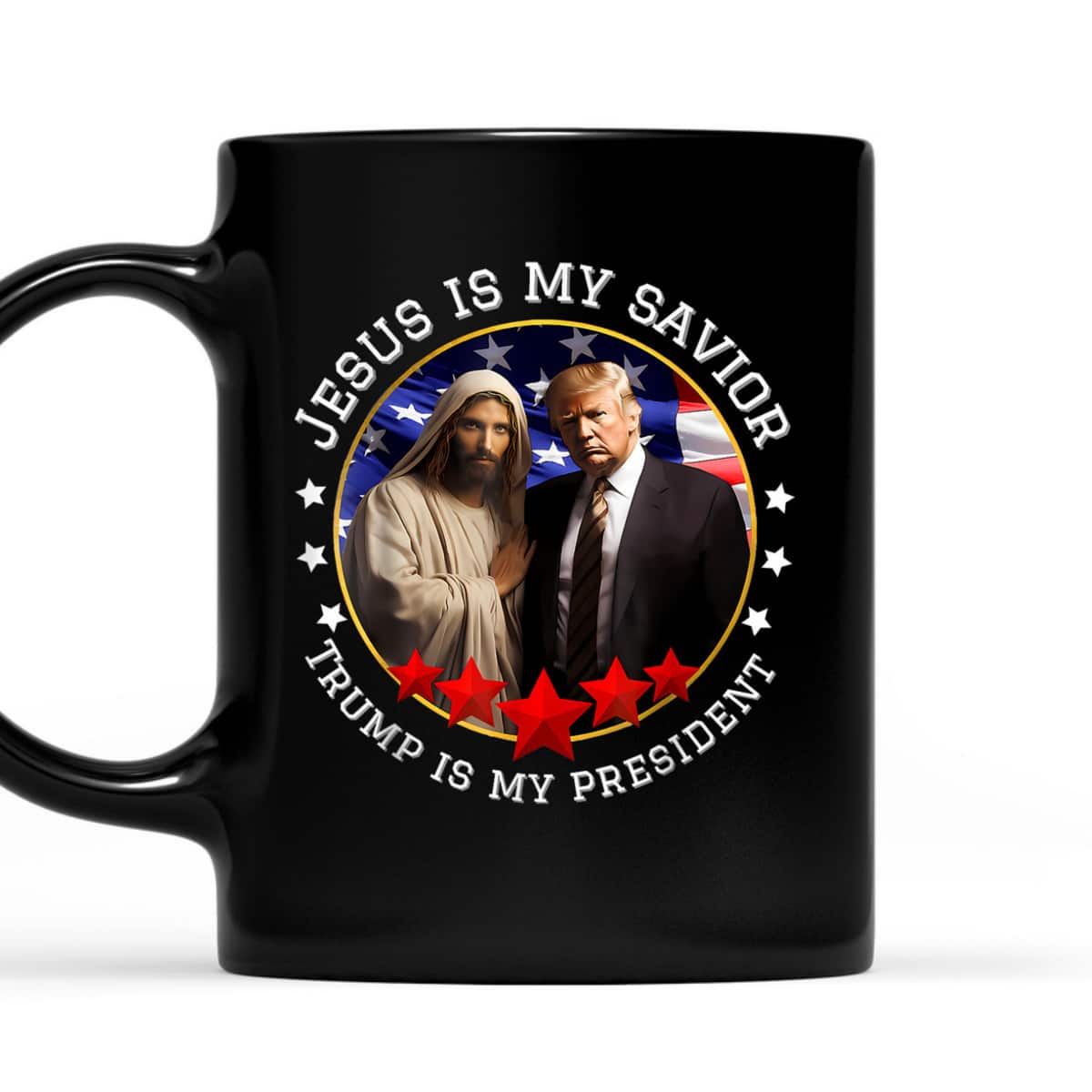 Christian Jesus Is My Savior Trump Is My President 2024 American Flag T-Shirt Christian Jesus Is My Savior Trump Is My President 2024 American Flag T-Shirt