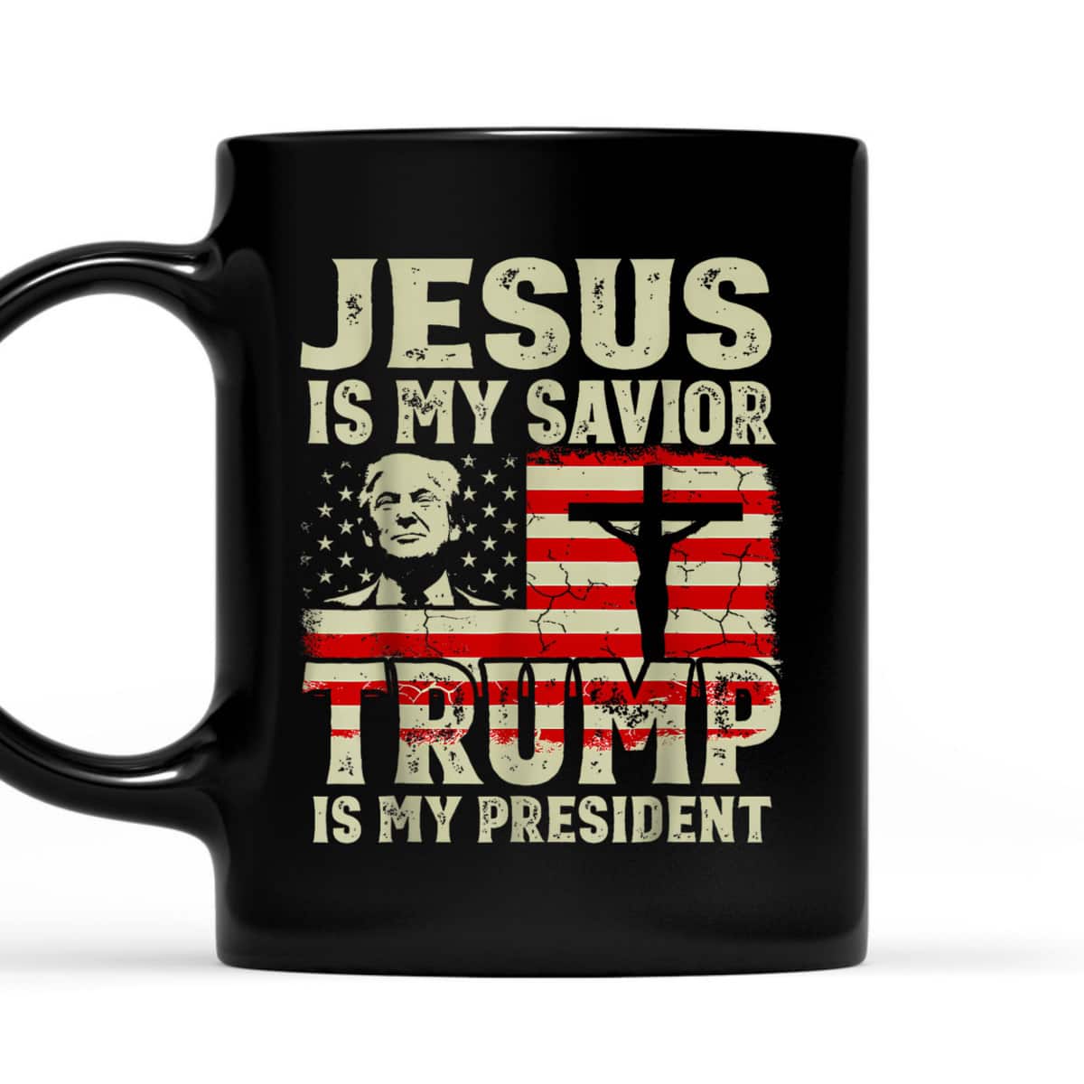 Jesus Is My Savior Trump Is My President American Flag 2024 T-Shirt