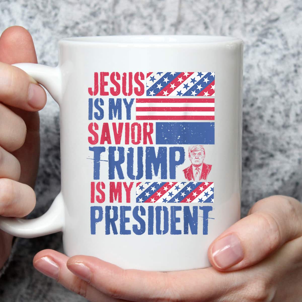 Jesus Is My Savior Trump Is My President Patriotic Christian T-Shirt