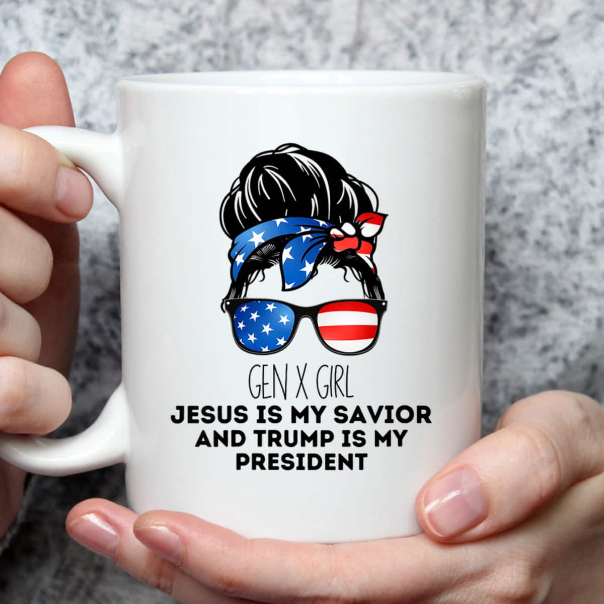 Gen X Girl Jesus Is My Savior And Trump Is My President T-Shirt