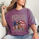 Jesus Is My Savior Trump Is My President 2024 American Flag T-Shirt