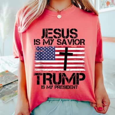 Trump 2024 President Jesus Presidential Election USA Flag T-Shirt Trump 2024 President Jesus Presidential Election USA Flag T-Shirt