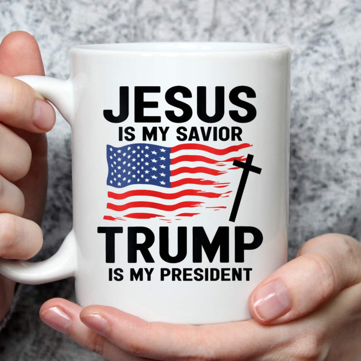 Jesus Is My Savior Trump Is My President Trump USA Flag T-Shirt Jesus Is My Savior Trump Is My President Trump USA Flag T-Shirt