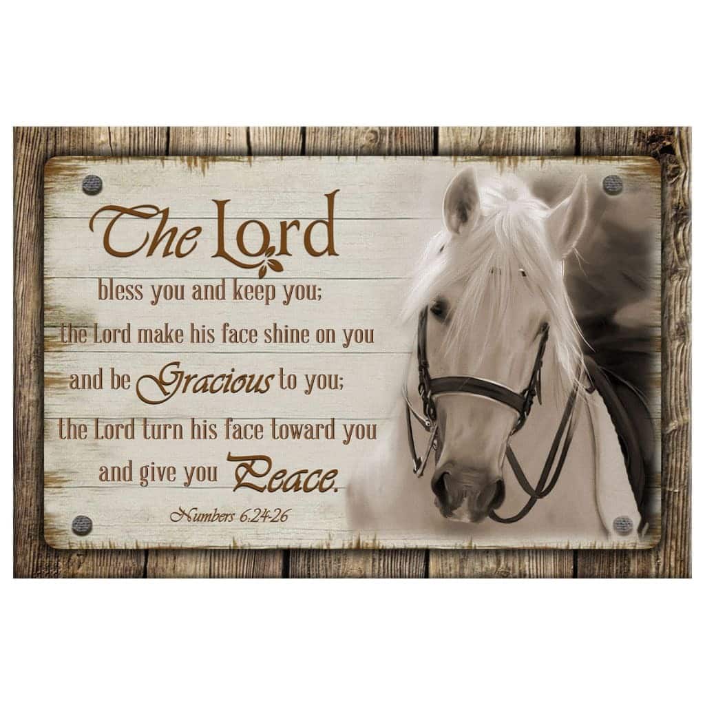 The Lord Bless You And Keep You Horse Farmhouse Christian Canvas Wall Art The Lord Bless You And Keep You Horse Farmhouse Christian Canvas Wall Art