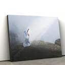 Jesus Christ Kneel Pray On Stone Jesus Christ Art Jesus Christian Canvas Wall Art
