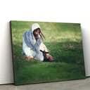 Jesus And The Black Sheep Jesus Christ Art Jesus Christian Canvas Wall Art