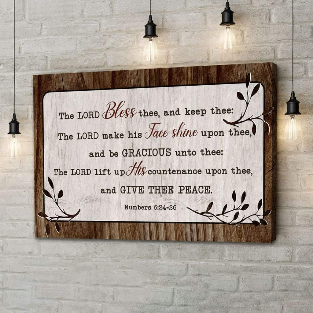 Numbers 624-26 The Lord Bless Thee And Keep Thee Canvas Wall Art