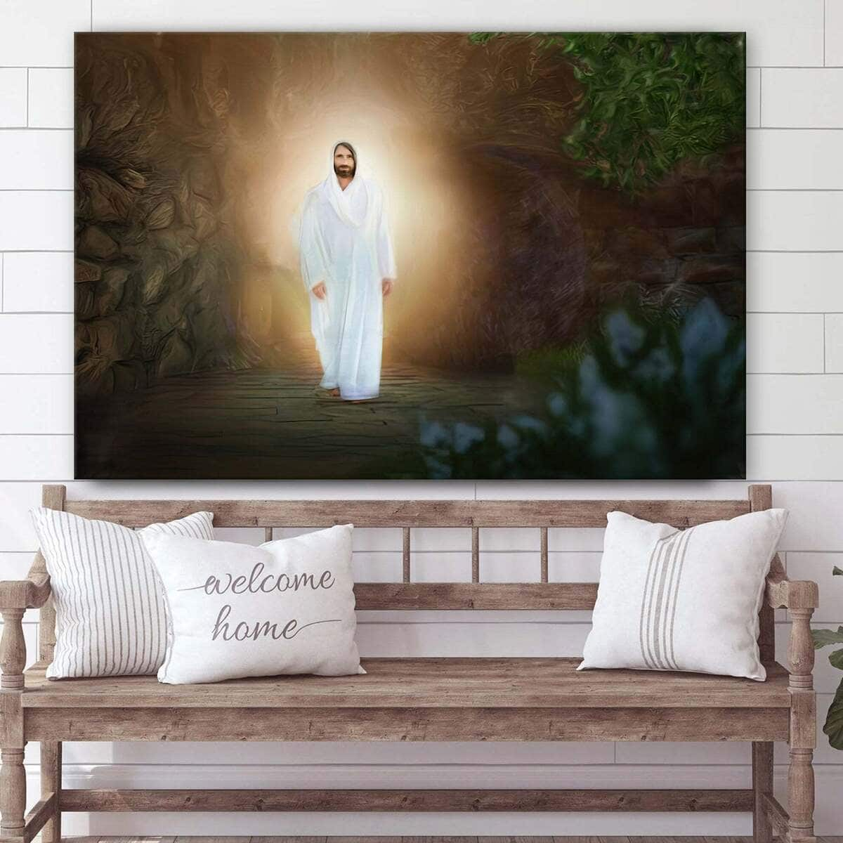 Resurrected Jesus Christ Comes Jesus Christ Art Jesus Christian Canvas Wall Art