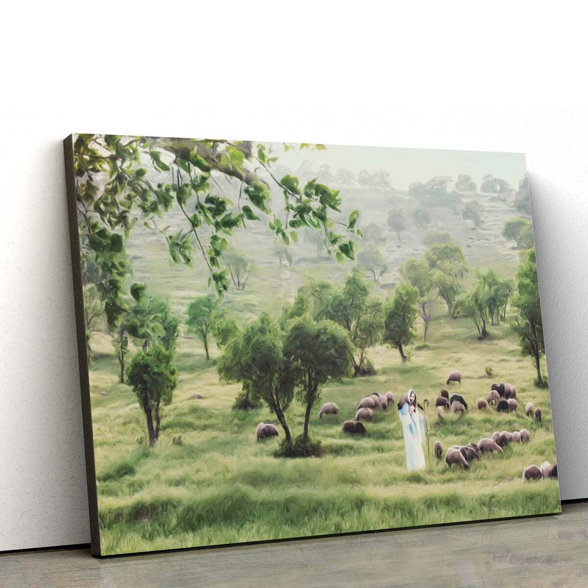 Jesus With The Sheep Jesus Christ Art Jesus Christian Canvas Wall Art Jesus With The Sheep Jesus Christ Art Jesus Christian Canvas Wall Art