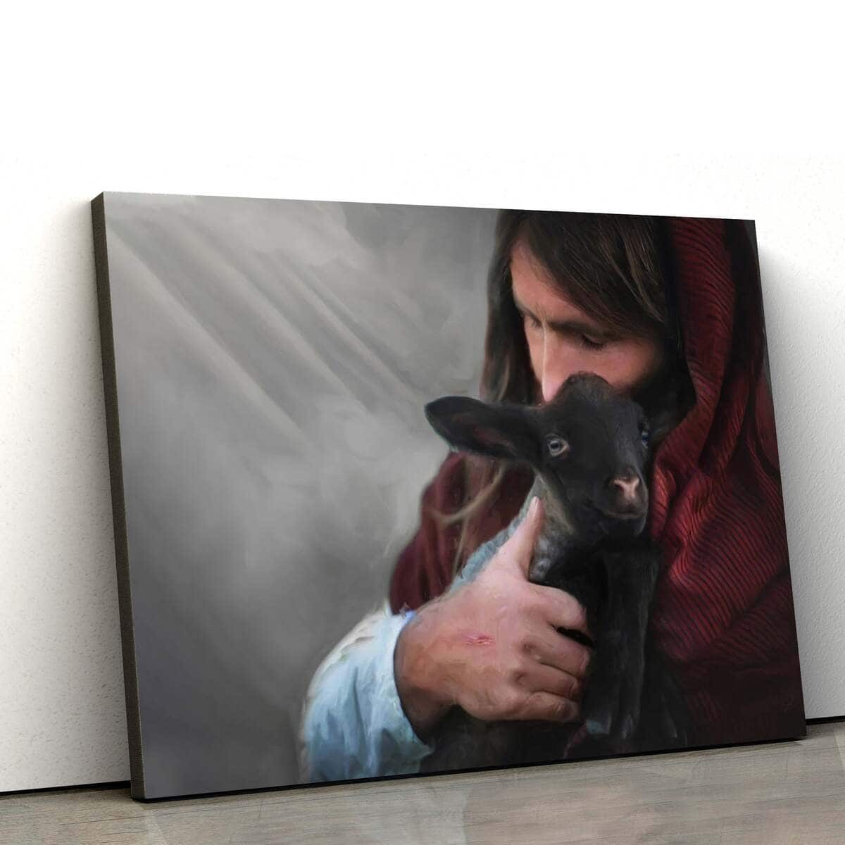 Jesus Holding A Lamb Jesus Christ Art Jesus Christian Canvas Wall Art