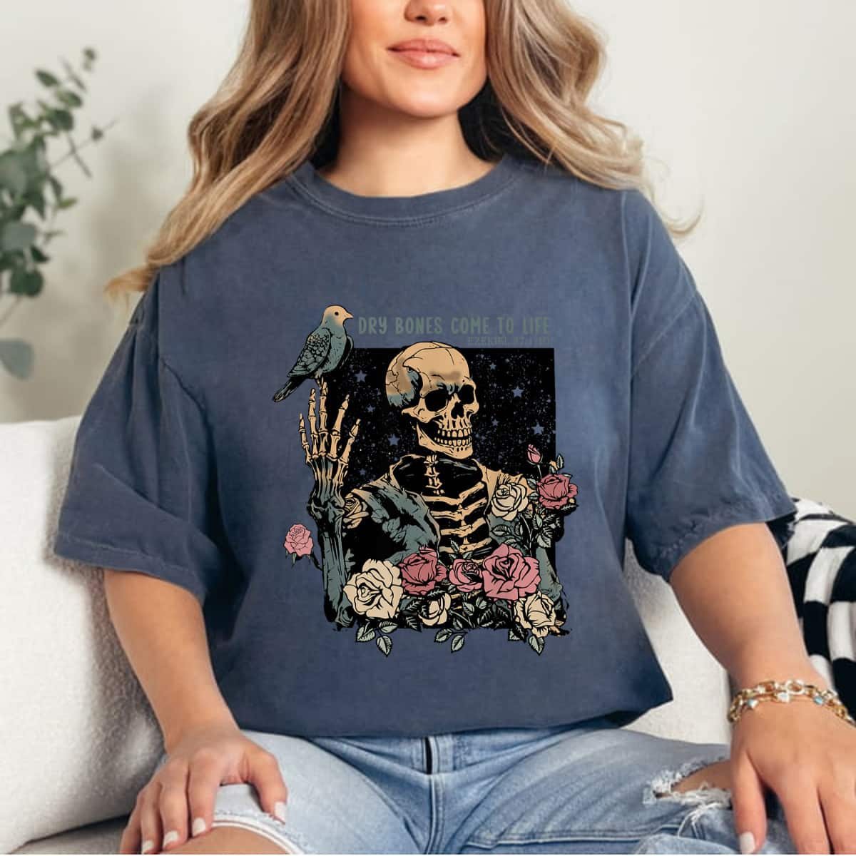 Dry Bones Come To Life Christian Skeleton Ezekiel 371-10 T-Shirt Dry Bones Come To Life Christian Skeleton Ezekiel 371-10 T-Shirt