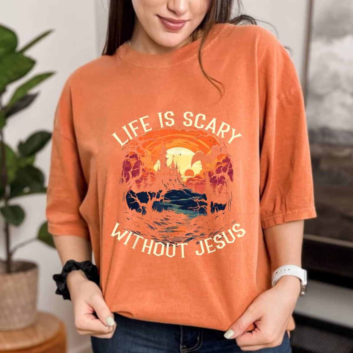 Christian Halloween Jesus Christ Trick Or Treat Christianity Gift T-Shirt Christian Halloween Jesus Christ Trick Or Treat Christianity Gift T-Shirt