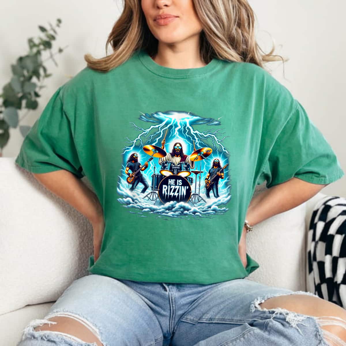 Jesus Has Rizzen He Is Rizzin' Vintage Band Easter Funny Christian Gift T-Shirt Jesus Has Rizzen He Is Rizzin' Vintage Band Easter Funny Christian Gift T-Shirt